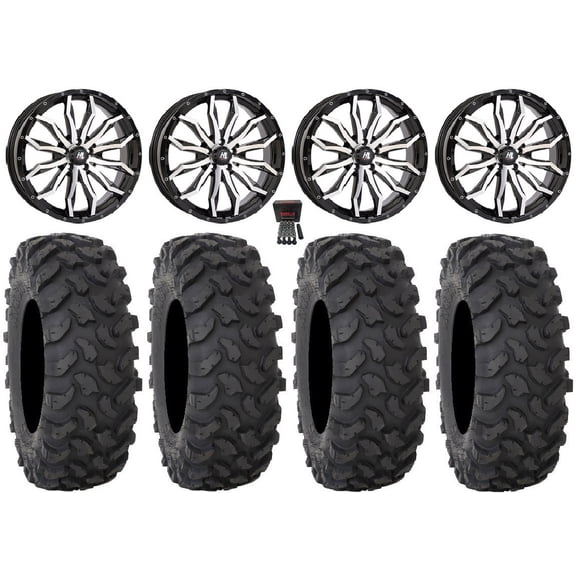 High Lifter HL21 24" Wheels Mh 40" XTR370 Tires Polaris RZR Turbo R & Pro R Ranger 1500 Xpedition
