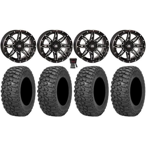 High Lifter HL22 14" Wheels Machined 30" Trail Saw 2.0 Tires Can-Am Commander Maverick Renegade Outlander Defender