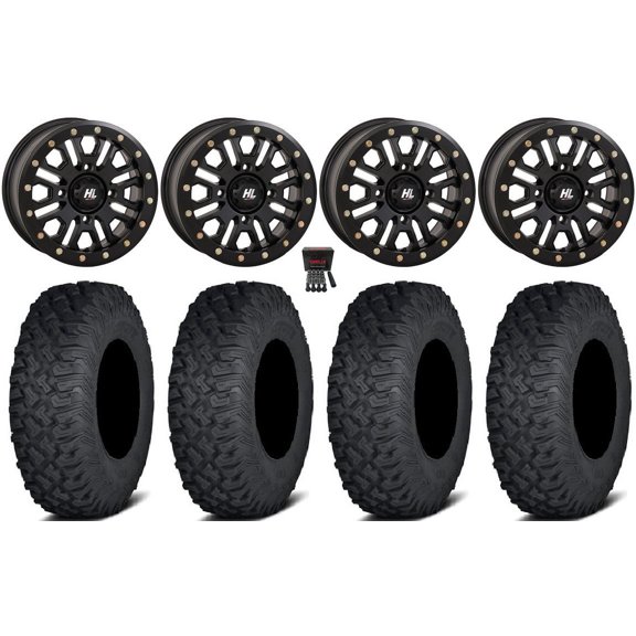 High Lifter HL23 Bdlk 14" Wheels Bk 27" Coyote Tires Polaris RZR XP 1000 / PRO XP / Ranger XP 900/1000