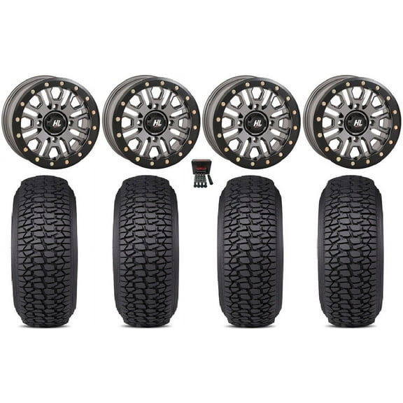 High Lifter HL23 Bdlk 15" Wheels Gm 32" Regulator 2 Tires Can-Am Commander Maverick Renegade Outlander Defender