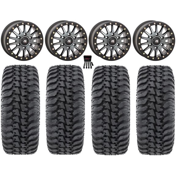 High Lifter HL24 Bdlk 15" Wheels Dt +68mm 30" Regulator Tires Can-Am Maverick R