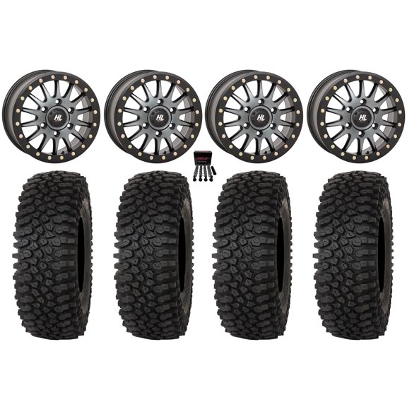 High Lifter HL24 Bdlk 15"Wheels Dt +68mm 32"Roctane STX Tires Can-Am Maverick R
