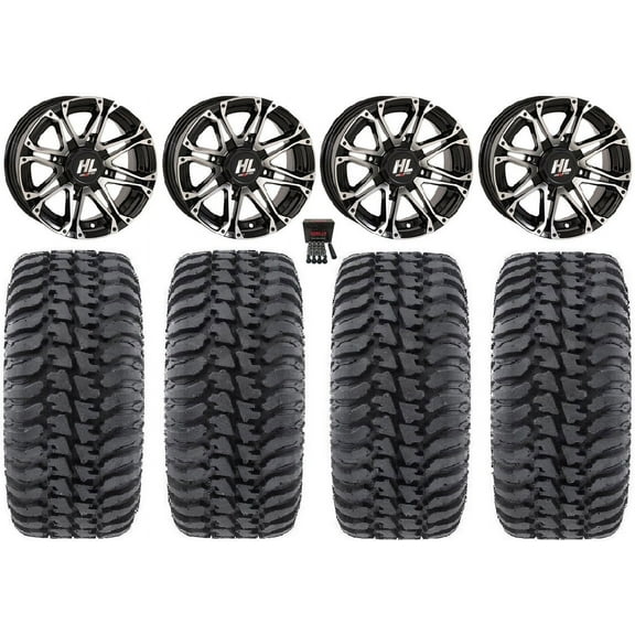 High Lifter HL3 14" Wheels Machined 28" Regulator Tires Can-Am Maverick X3 / Honda Pioneer 1000 / Talon