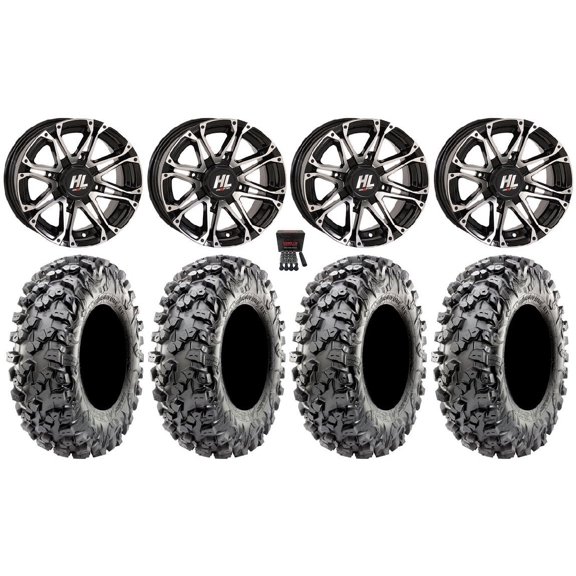 High Lifter HL3 14" Wheels Machined 30" Carnivore R/T Tires Can-Am Commander Maverick Renegade Outlander Defender