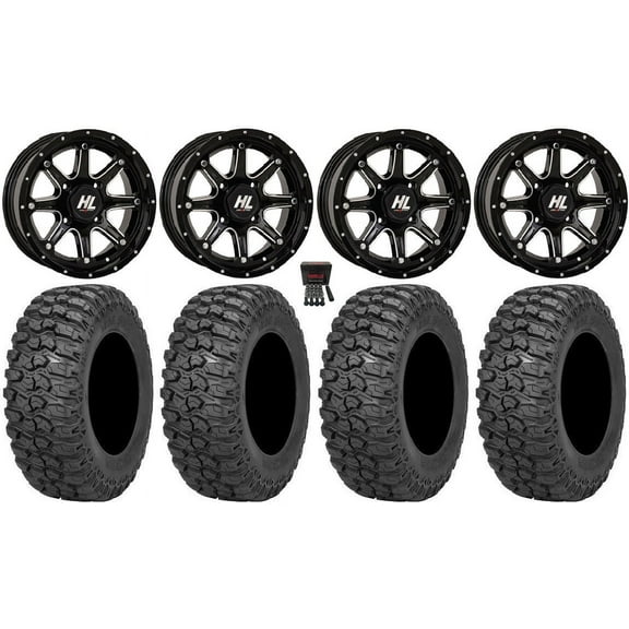 High Lifter HL4 14" Wheels Machined 30" Trail Saw 2.0 Tires Kawasaki Teryx Mule