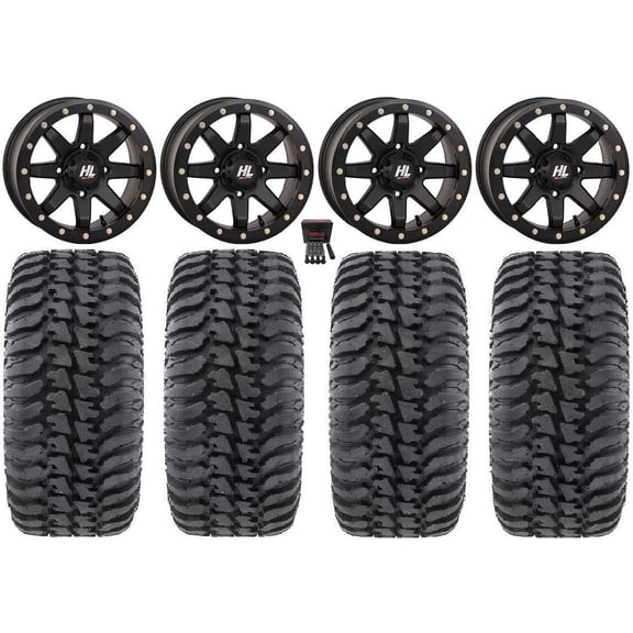 High Lifter HL9 Bdlk 14" Wheels Bk 6+1 30" Regulator Tires Kawasaki Teryx Mule