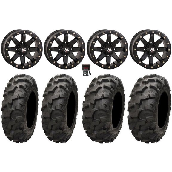 High Lifter HL9 Beadlock 14" Wheels Bk 27" Blackwater Tires Polaris RZR XP 1000 / PRO XP / Ranger XP 900/1000