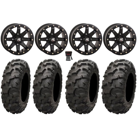 High Lifter HL9 Beadlock 14" Wheels Bk 30" Blackwater Tires Polaris RZR XP 1000 / PRO XP / Ranger XP 900/1000