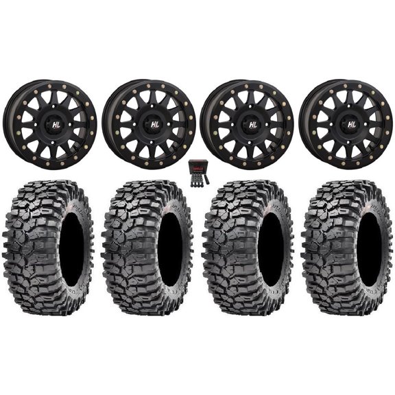 High Lifter HLA1 Bdlk 14" Wheels Bk 32" Roxxzilla Tires Can-Am Commander Maverick Renegade Outlander Defender