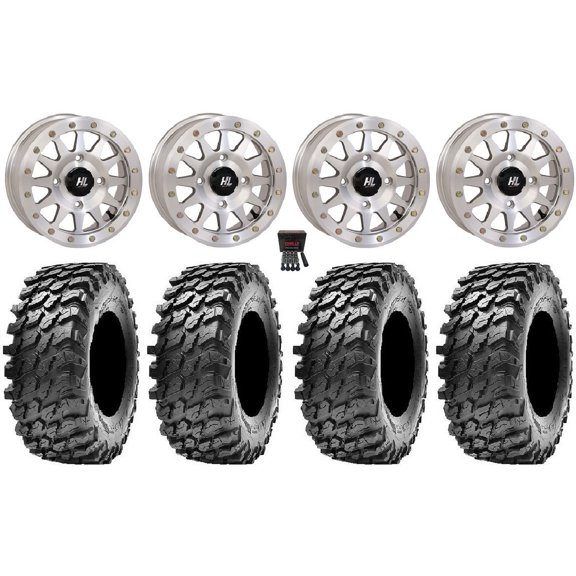 High Lifter HLA1 Bdlk 14" Wheels Mh 32" Rampage Tires Can-Am Commander Maverick Renegade Outlander Defender