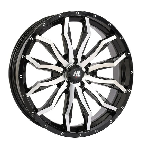 High Lifter by STI HL21 22x7 UTV Wheel - Gloss Black/Machined (5x4.5) 4+3