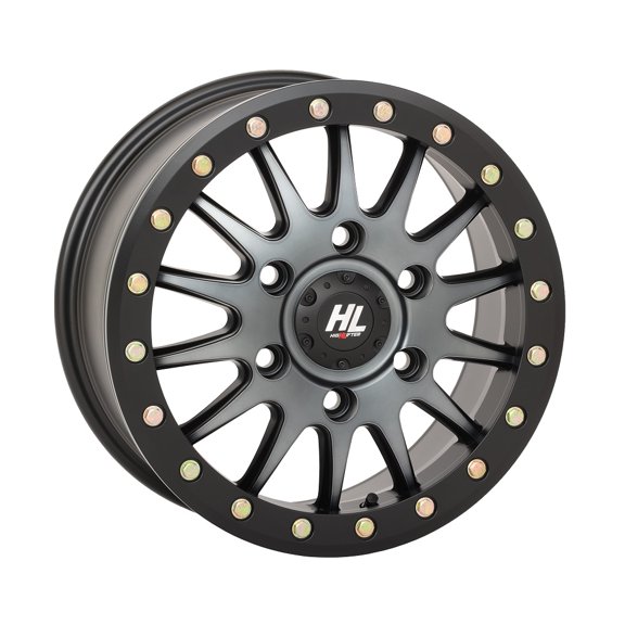 High Lifter by STI HL24 Beadlock 15x7 UTV Wheel - Matte Dark Tint (6x5.5) +68mm
