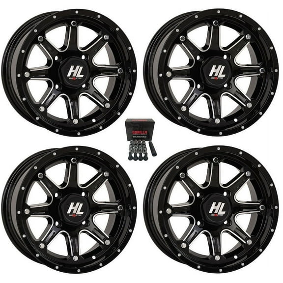 High Lifter by STI HL4 12" Wheels Machined Kawasaki Teryx Mule