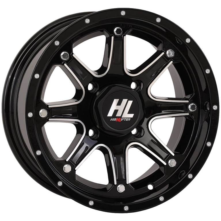 Trailer Rims 14 Inch 5 Lug HD9 Beadlock ATV/UTV Wheels 14x10 - Matte ...