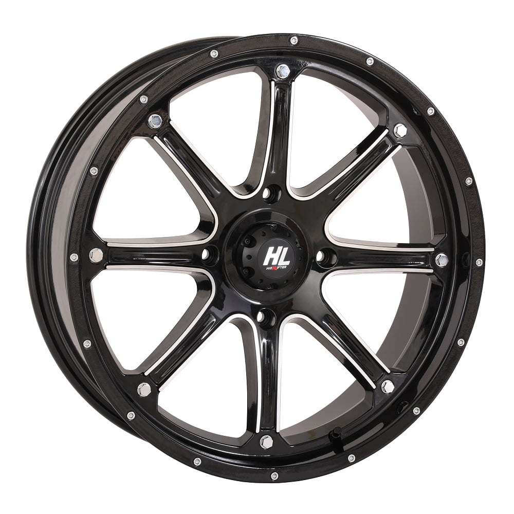 High Lifter by STI HL4 20x6.5 ATV/UTV Wheel-Gloss Black/Machined (4/137) - 4+2.5