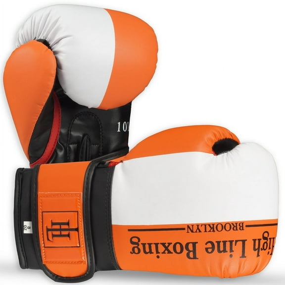 High Line Orange Essential Series Boxing Gloves for Kids | Youth Boxing Gloves for Punching, Boxing, MMA, Kickboxing, Muay Thai, Sparring| Kids Punching Gloves 4 oz, 6 oz & 8 oz