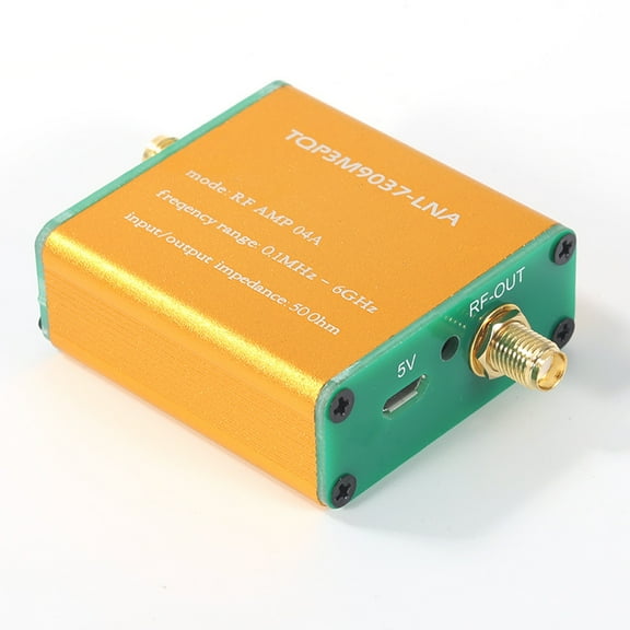 High Linearity Signalamplifier 100k-6GHz RF AMP Full-Band Radio SignalAmplifier Radio Signal Enhancer Radio Signal Preamplifier High Linearity Low Noise Gain Amplifier