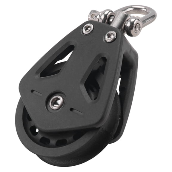 High Load Sheave Block Universal-Head Single Pulley Swivel Shackle Sailboat Plain Bearing Block Rope Runner Accessories