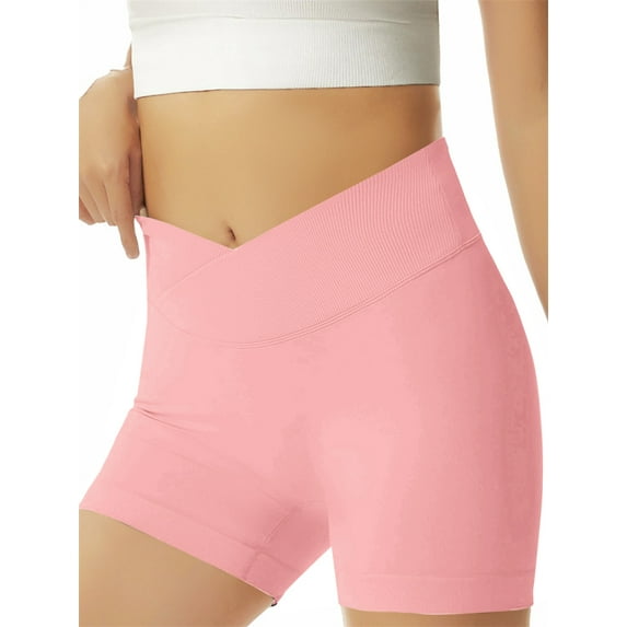 High Low Cut Kids Girls Slim Fit Yoga Pants Children Sport Shorts