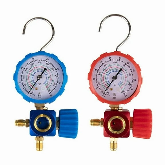 High Low Side Manifold Gauge R134a R404a R22 R410a Manometer Valve Air Cond HVAC