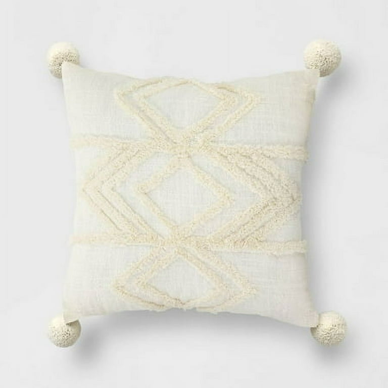 High Low Throw Pillow Cream Opalhouse Walmart