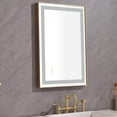 High Lumen 36*24 LED Lighted Bathroom Wall Mounted Mirror with AntiFog
