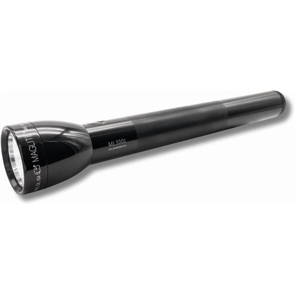 High Lumens LED Flashlight ML300L 4-Cell D with Adjustable Focus for Precise Beam, Long Battery Life, Water-Resistant Emergency, Outdoor, and Camping