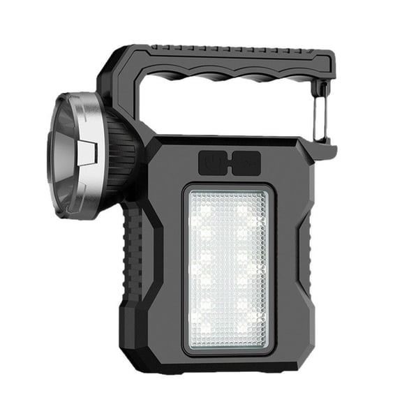 High Lumens LED Work Light – Multipurpose Flashlight – Camping Lantern Portable Rechargeable Spotlight - Rechargeable Outdoor Waterproof Solar Flashlight - Portable & Lightweight
