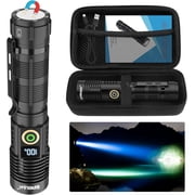 High Lumens Magnetic Flashlight,Pocket Handheld Tactical LED Flashlights with Power Digital Display, Long Range,Waterproof Dimmable for Emergency Camping
