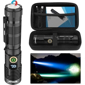 High Lumens Magnetic Flashlight,Pocket Handheld Tactical LED Flashlights with Power Digital Display, Long Range,Waterproof Dimmable for Emergency Camping