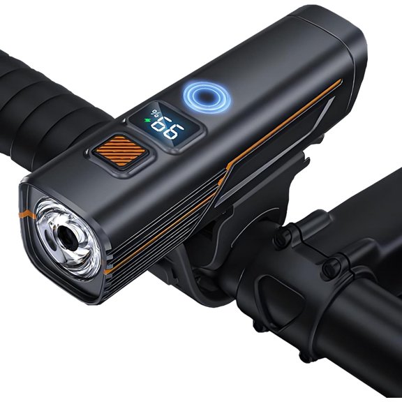 High Lumens Super Bright Bike Lights for Night Riding,Precision Battery Display&Smart Auto Light Sensor,5Modes,USB Rechargeable Headlight,Bicycle Road,Mountain,Cycling