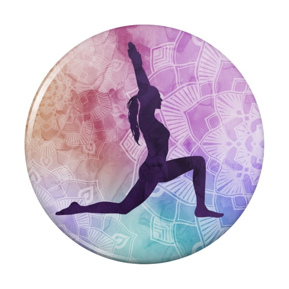 High Lunge Crescent Variation Yoga Pose Kitchen Refrigerator Locker Button Magnet