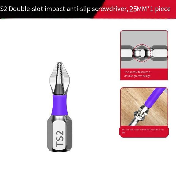 High Magnetic Screwdriver Bit Set - Anti-Slip Teeth, Reinforced Drill Head for Corded & Cordless Tools - 25mm to 90mm Multi-Length Alloy Steel Bits(4)