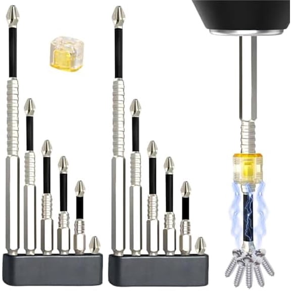 High Magnetic Screwdriver Drill Bit Set, 12Pcs Magfixer New K5 Impact Resistant Non Slip Bit, Magnetic Screwdriver Bits, Electric Screwdriver Set, 25 50 65 70 90 150mm(2 sets)$$Tools & Hardware Other