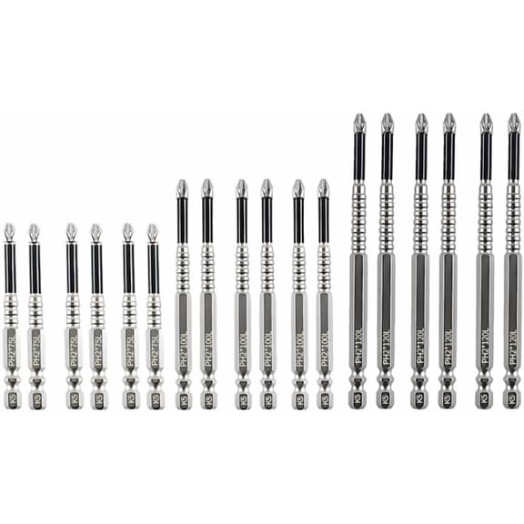 High-Magnetic Screwdriver Drill Bit Set, 6PCS Strong Magnetic Anti-Slip Electric Screwdriver Set for Electric Drill/Driver, 25 50 65 70 90 150mm(1Set) for Home DIY Professional Use (2)