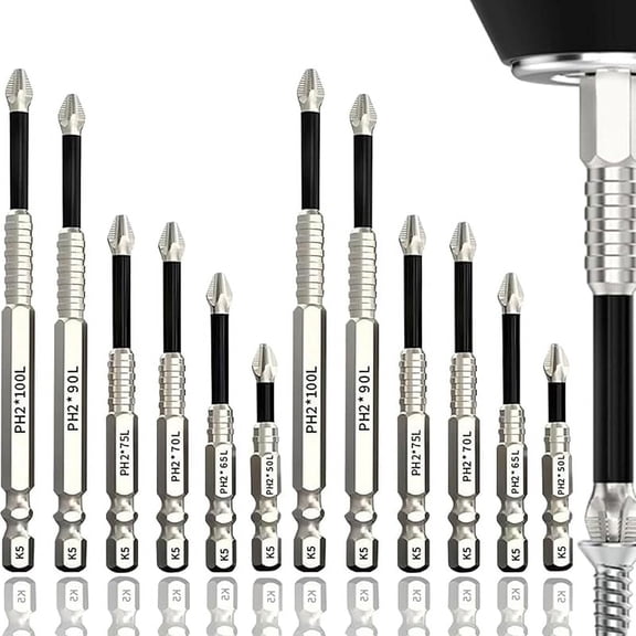 High-Magnetic Screwdriver Drill Bit Set, Anti Slip Bits, Strong Magnetic Durability Screwdriver Drill Bit Set, K5 Impact-Resistant And Non-Slip Bit, Professional & Diy Use (1 Set)
