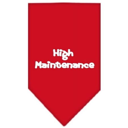 High Maintenance Screen Print Bandana Red Large