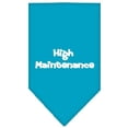 thumbnail image 1 of High Maintenance Screen Print Bandana Turquoise Small, 1 of 2