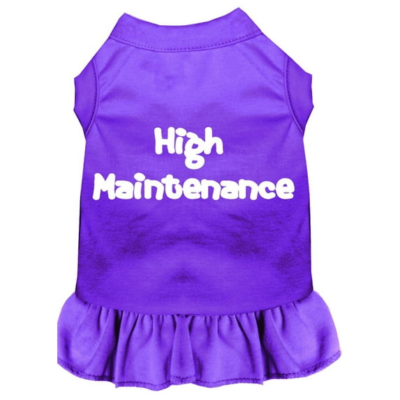 Pet Dog Cat Dress Screen Printed, "High Maintenance"