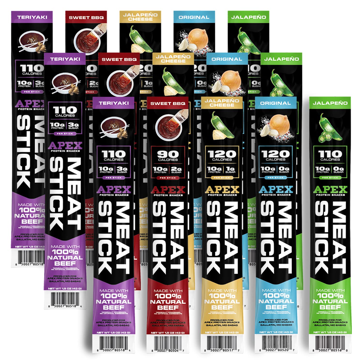 High Meat Sticks, High , Low Free, Low Calories, Gluten Free, Keto