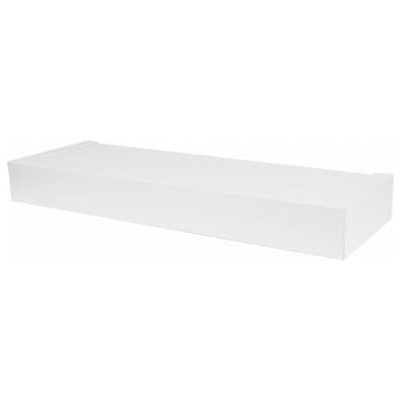 High & Mighty 515601 Floating Shelf, Modern Design, White, 18-In. - Quantity 2