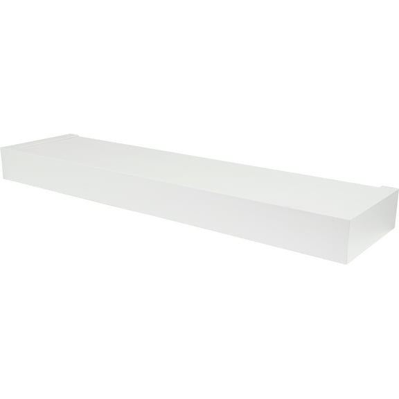 High & Mighty Floating Shelf Flat Design White 24"
