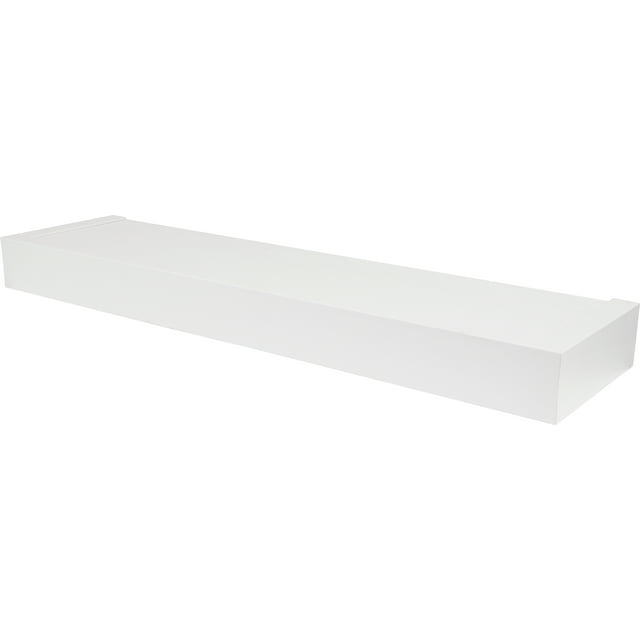 High & Mighty Floating Shelf Flat Design White 24"