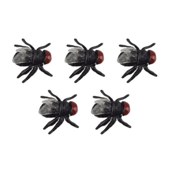 High Miniature Fly Figurines for Hilarious Prank and Halloween Party Trick Props with Lifelike Detail 5PCS