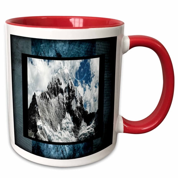 3drose, High Mountain, 15oz Two-tone Red Mug