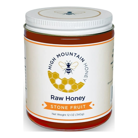 High Mountain Honey Premium Raw Honey (Stone Fruit, 12 oz.)
