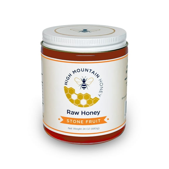 High Mountain Honey Premium Raw Honey (Stone Fruit, 24 oz.)