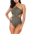 thumbnail image 1 of Bar III High-Neck Crochet Monokini Swi Rainforest Green XL, 1 of 3