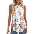 thumbnail image 1 of High Neck Floral Tank Tops for Women Boho Tunic Shirts Sleeveless Blouses 2025 Dressy Casual Summer Camisole Loose Fit Singlets with Flowy Hem Y2K, 1 of 6