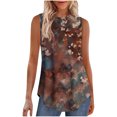 thumbnail image 1 of High Neck Floral Tank Tops for Women Boho Tunic Shirts Sleeveless Blouses 2025 Dressy Casual Summer Camisole Loose Fit Singlets with Flowy Hem Y2K, 1 of 6